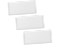 Juego De 3 Bandejas Rectangulares De Cerámica Para Guardar Cosméticos En El Baño Y La Oficina.