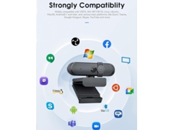 Cámara web 1080P: con micrófono para videollamadas/reuniones/enseñanza cámara web HD de 30 fps con cubierta de privacidad deslizante cable USB-A para zoom/Skype/Facetime (negro) IKIKSO