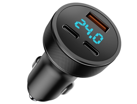 Adaptador de cargador de encendedor de cigarrillos USB PD QC3.0 compatible con iPhone 14/13/12, Galaxy S23/S22/S21, iPad, tabletas (negro) CHRONUS