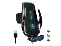 Soporte Automóvel Todos Smartphones Carregamento Rápido Yizhood Negro