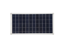 Cargador de panel solar flexible de 10 W con protección IP65 y puerto USB.