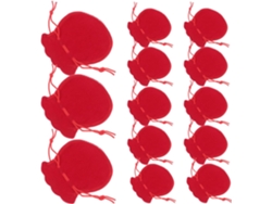 Paquete De 100 Bolsitas Rojas Con Cordón Para Joyas, Pequeñas Bolsas De Almacenamiento Para Paquetes.