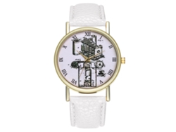 Reloj De Cuarzo Para Mujer Zhoulianfa T303-a, De Cuero, Estilo Ejecutivo, Blanco.