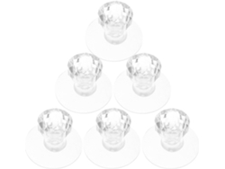 Juego de 6 ganchos adhesivos transparentes, duraderos, multiusos y sin residuos para cocina y baño - Vayotoy