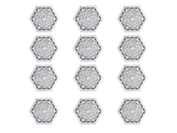 12 Cajas Hexagonales De Plástico Plateadas Para Dulces, Ideales Para Regalos De Boda O Despedida De Soltera.