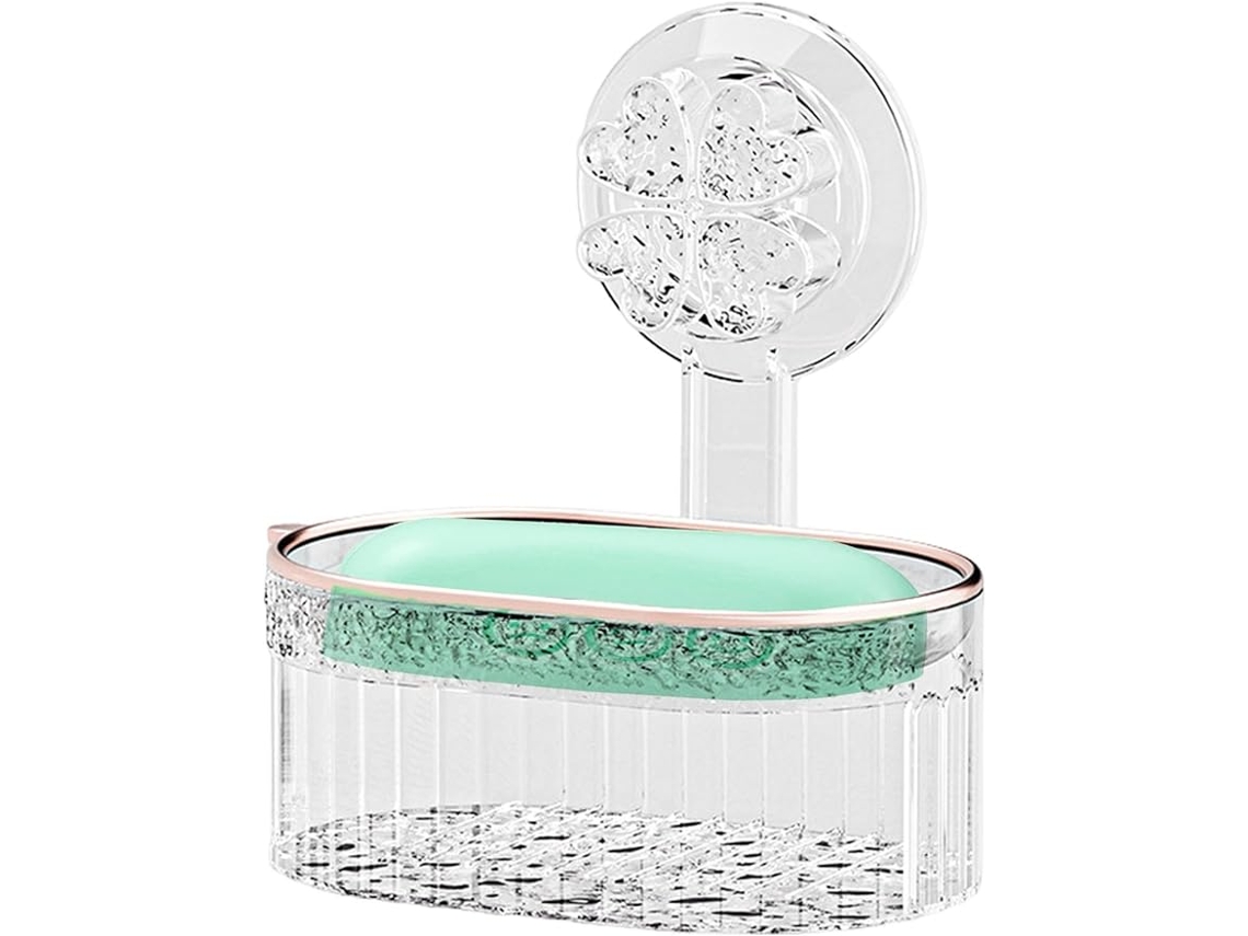 Jabonera con ventosa para ducha | Portaesponjas de baño Jortmrd