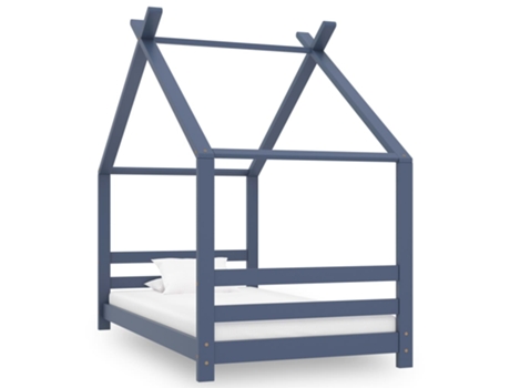 MAISON EXCLUSIVE - Estructura de cama infantil madera maciza pino gris 80x160 cm