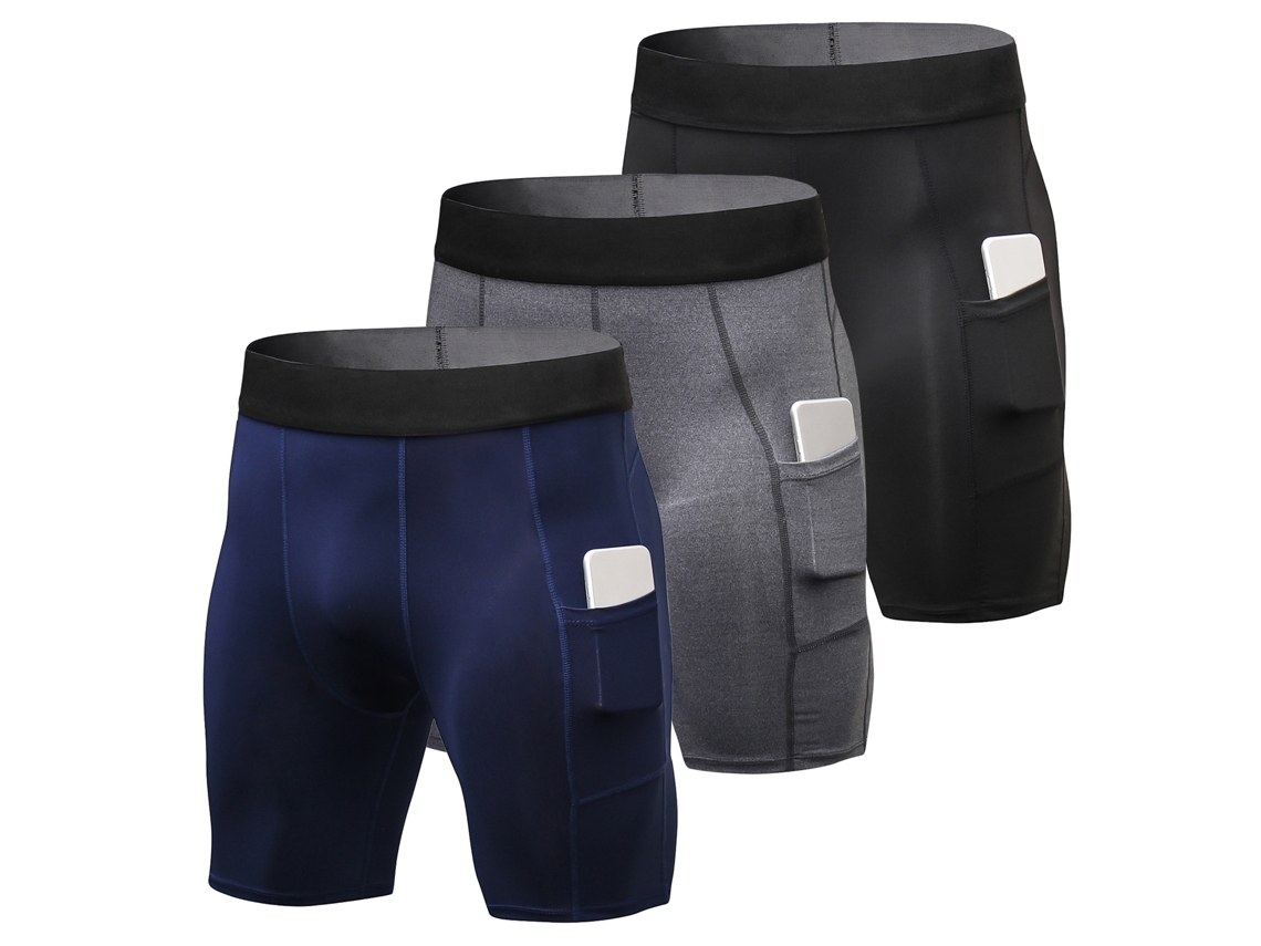 Pack De 3 Calzoncillos Deportivos Para Hombre Con Bolsillo Para Entrenamiento Activo.