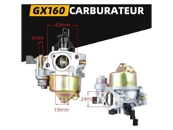 Carburador Gx160 con arranque por retroceso, bobina de encendido y filtro de aire para motores Gx140, Gx168, Gx200 de 5 hp, 5.5 hp y 6.5 hp.