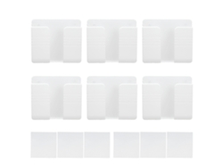 6 soportes de pared adhesivos universales para teléfono, soporte de carga para el hogar, dormitorio y baño.