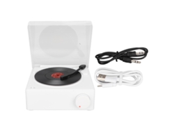 Altavoz Despertador Bluetooth X11 Con Sonido Estéreo De 360° Y Disco De Vinilo Giratorio - Blanco