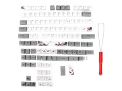Teclas Pbt, 118 Teclas, Estilo Inglés Con Estampados De Animales, Para Teclado Mecánico Universal Para Juegos, Color Gris, Carpa.