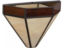 Aplique FABRILAMP Adarve (Beige y Marrón Oscuro - E27 - 60 W - Metal)
