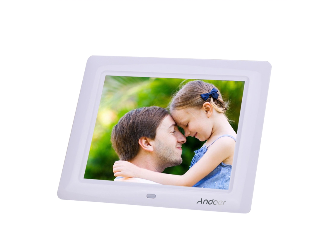 Marco De Fotos Digital 8'' Hd Tft-lcd Con Reloj, Reproductor Mp3/mp4 Y Control Remoto Para Escritorio