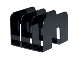 Soporte De Revistas Durable Trend Plástico Negro 3 Subdivisiones De 65 Mm