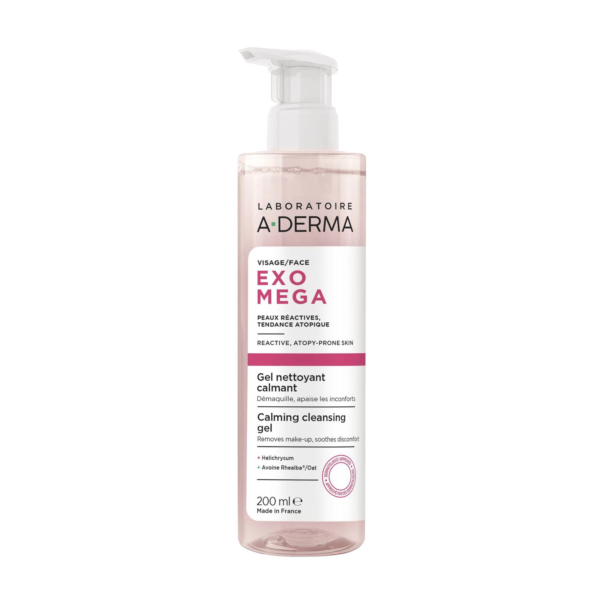 Gel limpiador facial Exomega Claming A DERMA