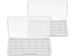 Lot De 2 Palettes De Maquillage Vide Transparentes Boîtes Portátils Para Fard À Paupières Rouge À...