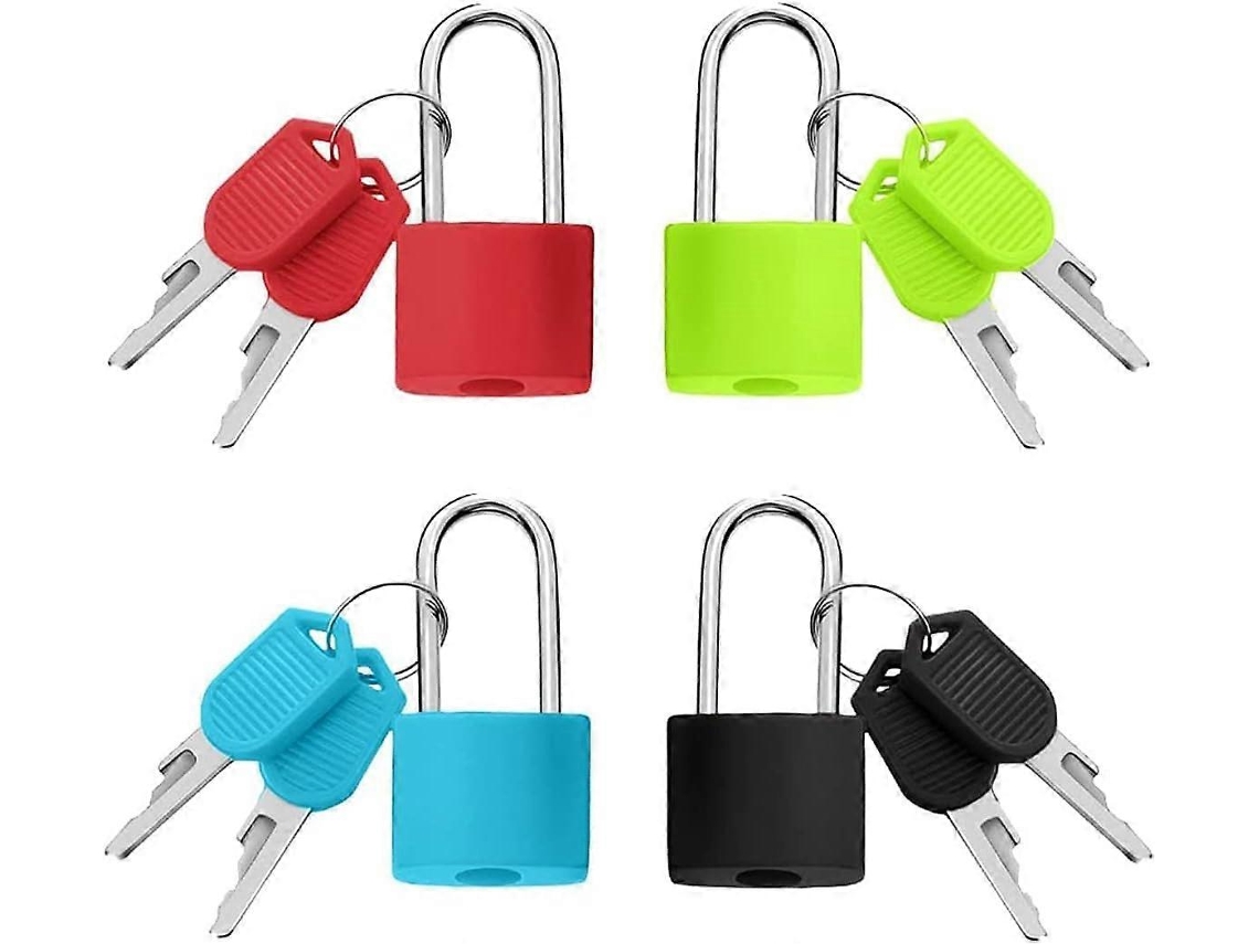 4 Candados De Equipaje Multicolor - Altanería Con Material De Alta Calidad Para Viajes