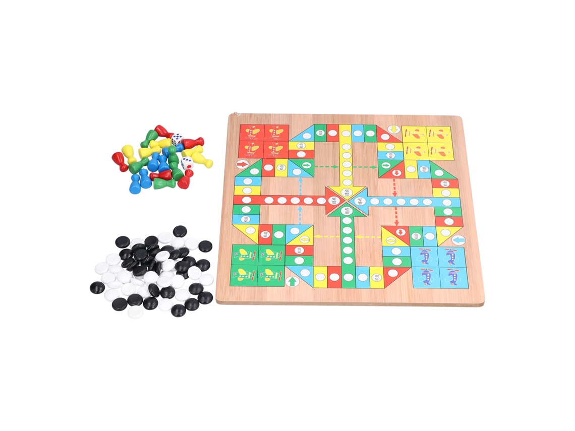 Ats-juego De Mesa 2 En 1: Ajedrez Volador Y Gobang, Juguete Educatsivo De Madera Multifuncional Para Niños