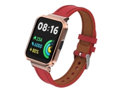 Correa integrada para el Xiaomi Redmi Watch 2 con caja de cuero y metal.