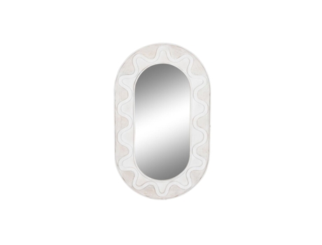 Espejo de pared DKD HOME DECOR Blanco Cristal Madera de mango Moderno Rombos 154x4x92 cm