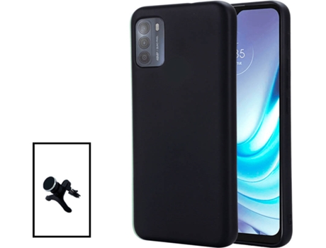 Kit Carcasa + Soporte Motorola Moto G50 GIFT4ME Negro