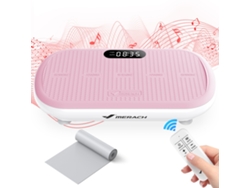 Plataforma vibratoria fitness MERACH mini, rosa, 11 niveles, mando a distancia, pantalla LED, motor silencioso, compacta, 150 kg, maquina de adelgazar