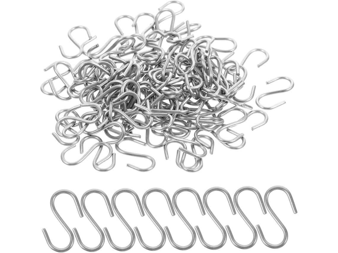 Ganchos En Forma De S Pequeños Hierro Plateado 14 Mm, Soportes Colgantes Multifuncionales Para El Hogar, La