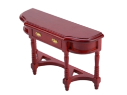 Ats-mesa Redonda Media Escala 1:12 Para Casa De Muñecas Mueble De Madera Miniatura Regalo Infantil