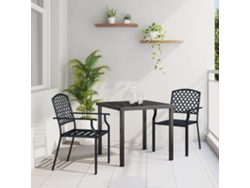 Juego de comedor de jardín Lovely Home de 3 piezas de acero antracita Wsd688155