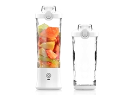 Batidora Portátil Recargable Usb Con Vaso Exprimidor Personal 600 Ml Blanco Gertiz