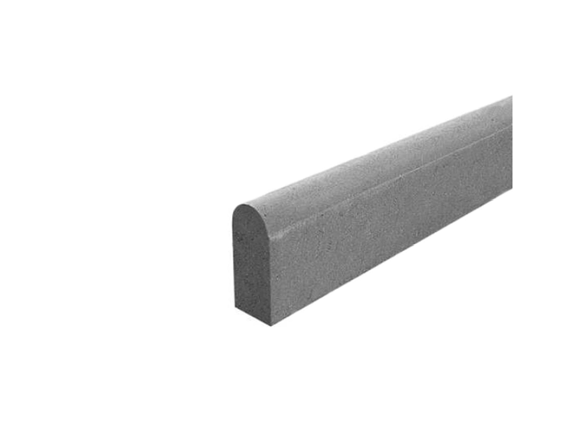 Bordillo decorativo de 100x20x8 cm. Palet de 34 unidades / Semicírculo / Gris
