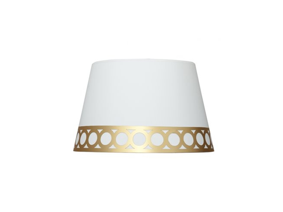 Pantalla Sobremesa Dalia E14 Blanca/oro (ø25x20x15cm)