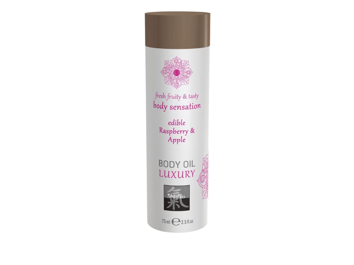 Aceite Corporal de Lujo Comestible Frambuesa y Manzana SHIATSU