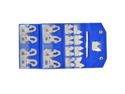 Juego De 17 Galgas De Radio De Acero Inoxidable De 1/64 A 1/2 Pulgada Con Soporte.