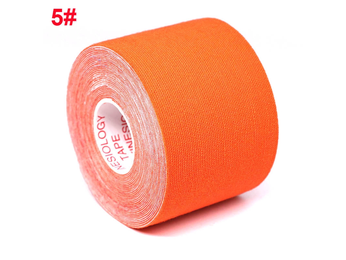Parche adhesivo elástico para el alivio del dolor musculoesquelético de rodilla. Mdug (naranja, 7,5 cm x 5 cm)