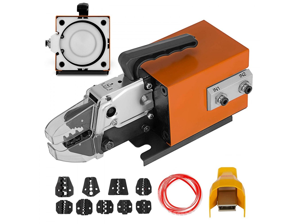 Crimpadora Neumática para Terminales hasta 16 mm² con 10 Moldes Tekmaquinas