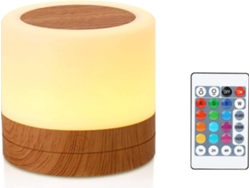 Luz nocturna, lámpara táctil portátil, lámpara de mesita de noche, lámpara recargable regulable para el cuidado de los ojos con cambio de color RGB CHRONUS