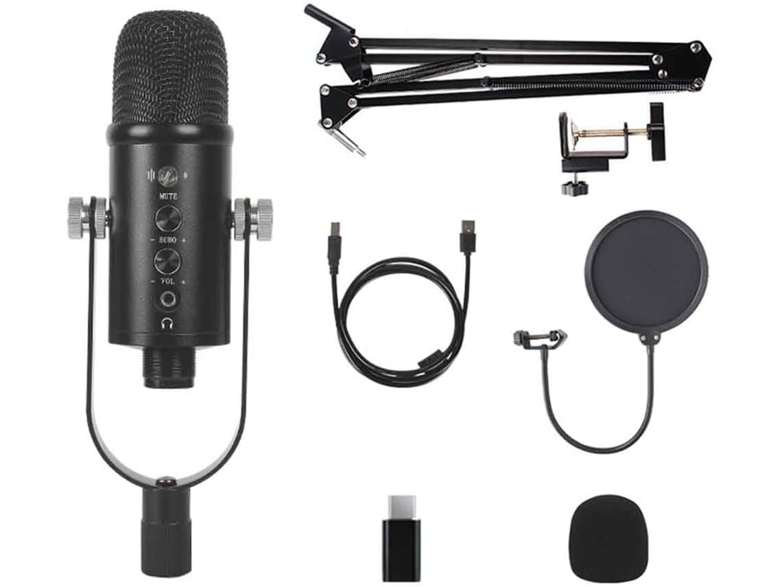 Micrófono Usb Profesional Plug And Play Studio Compatible Con Videojuegos, Chat En Línea Y Transmisión De Voz B