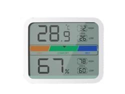 Termómetro Higrómetro Digital Para Interiores, Pantalla Fácil De Leer Con Indicador De Confort De Aire, Brillo Ajustable Y Precisión Confiable, Perfec