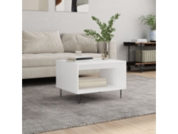 Mesa de centro de 60x50x40 cm, fabricada en madera sintética blanca, HARLANV1
