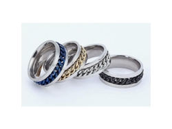 Anillo giratorio para abrelatas de acero inoxidable 2026 para aliviar el estrés, acero de titanio.