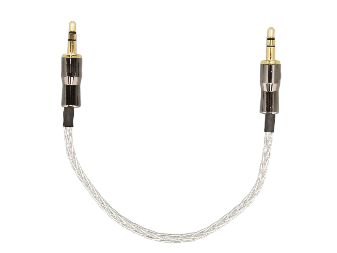 Cable Adaptador Preffair De 3,5 Mm A 3,5 Mm, 8 Núcleos, Occ, Chapado En Plata, Para Teléfonos, Tabletas Y Ordenadores