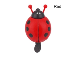 Timbre de bicicleta de plástico de mariquita roja para niños y niñas, accesorio de ciclismo, guía, anillo de alarma
