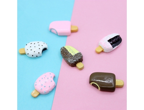 Mini helado de caramelo lindo juguete de dibujos animados para slime arcilla encanto caja del teléfono muñeca juguete decoración de bricolaje - aHe...
