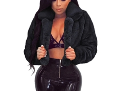 2026-chaqueta Corta Mujer De Pelo Falso Rosa Caliente Sherpa Abrigo Suave Invierno Forro Polar