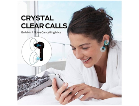 Auriculares Bluetooth inalámbricos verdaderos C102 816-Xw2 Micrófono interno con cancelación de ruido Blanco VEANXIN