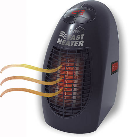 Calefactor Restform Fast heater 400w y ventilador best direct original visto en tv calentador para interiores acondicionador starlyf 400 generica venteo chauffage rapide de negro sin