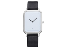 Reloj De Negocios Fashion Tomi Analógico Correa Pu Quartzo Para Hombre Plata Negro