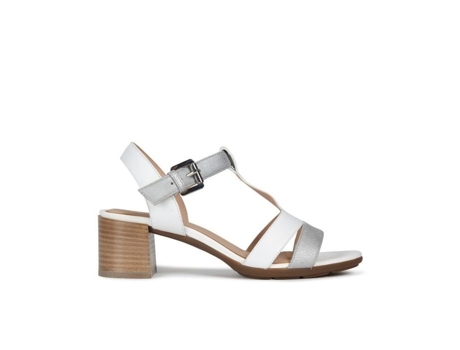 Sandalias de Mujer GEOX Marykarmen Prata Parte Superior Perfurada Blanco (39)